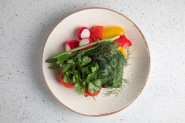 farfurie cu preparat colorat